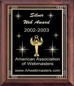 2002 Silver Award American Association of Webmaster.